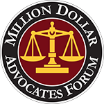 Logo Recognizing Wright Injury Law LLC's affiliation with Million Dollar Advocates Forum